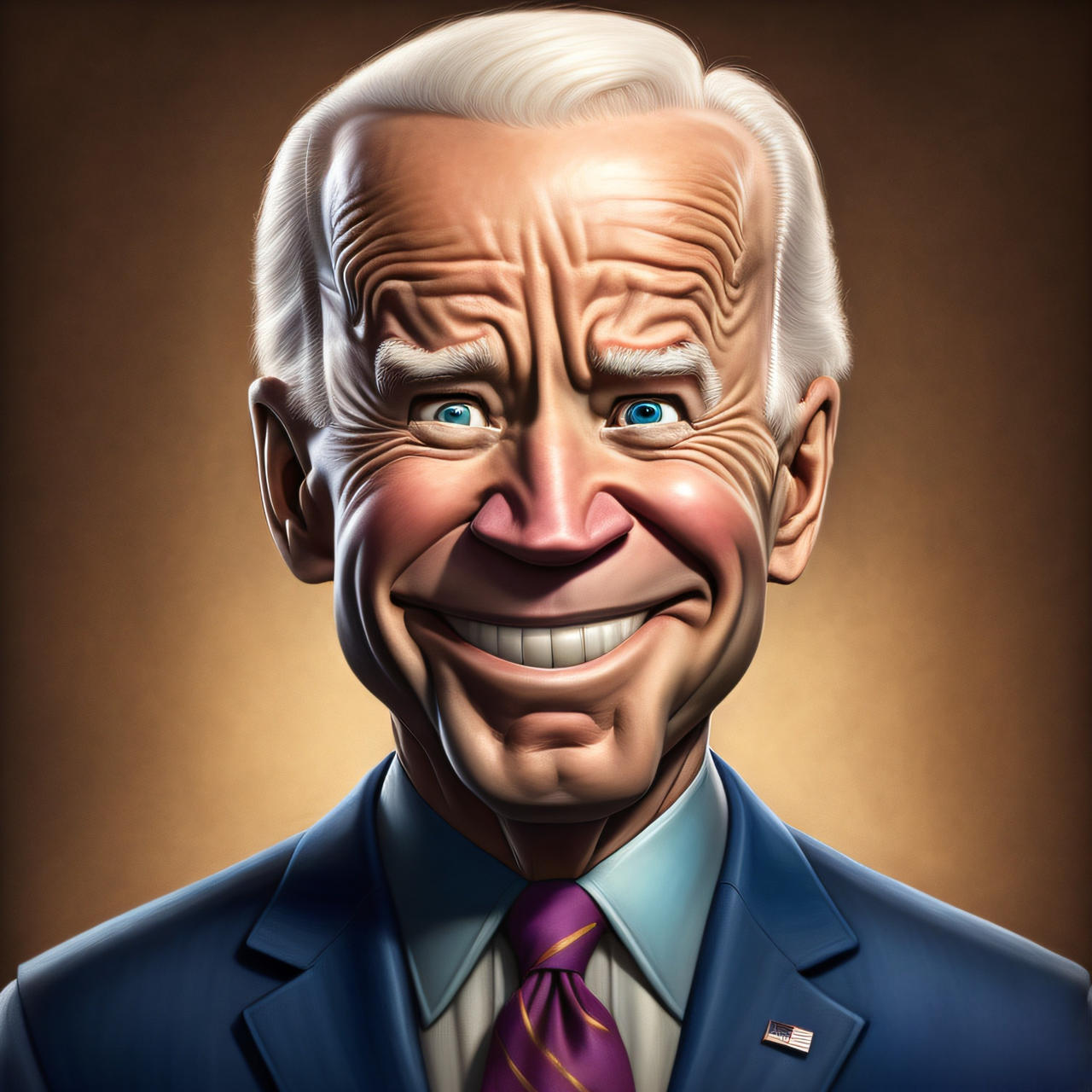 A whimsical caricature of Joe Biden by natali77 on DeviantArt