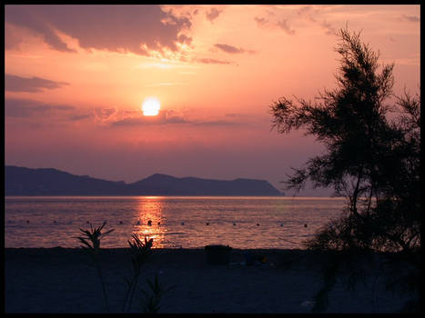 A sunrise at the beach