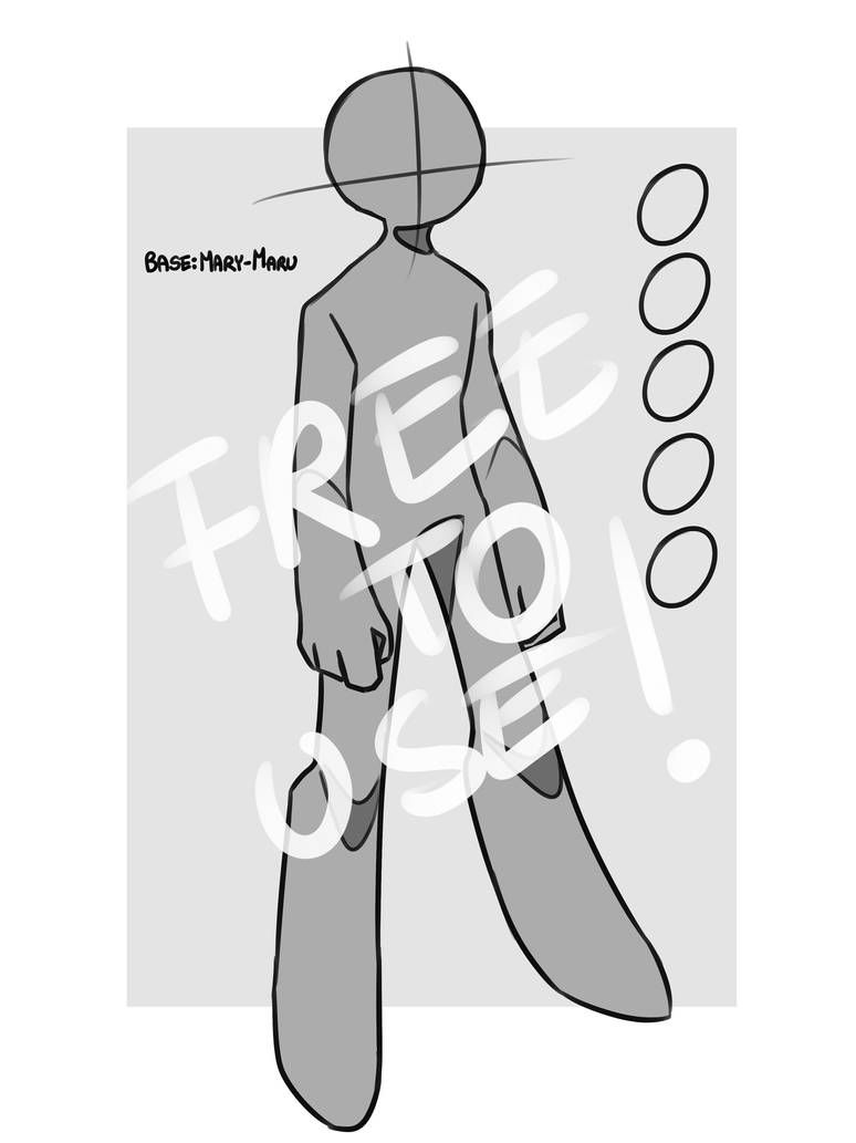 Stickman Base Reference Free / F2U / stickman base /masculine-ish by Mary-Maru on DeviantArt