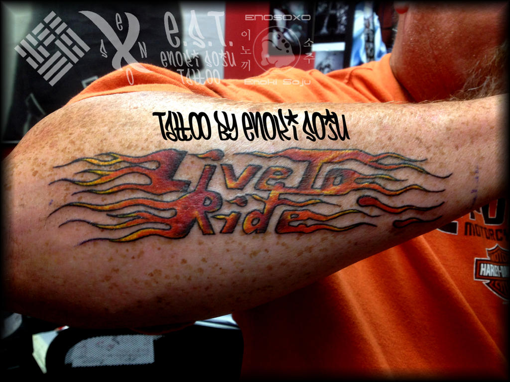 Live To Ride Tattoo by Enoki Soju by enokisoju on DeviantArt