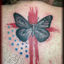 Polka Trash Butterfly Tattoo by Enoki Soju