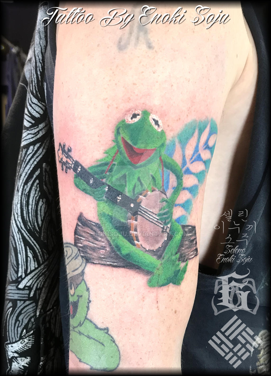 Kermit the Frog Tattoo by Selene Enoki Soju by enokisoju on DeviantArt