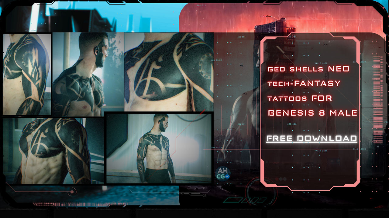 DAZ FREE#1 TEXTURES GEO SHELL SCI-FI RUNES FOR G8M by Aaron-HCG on ...