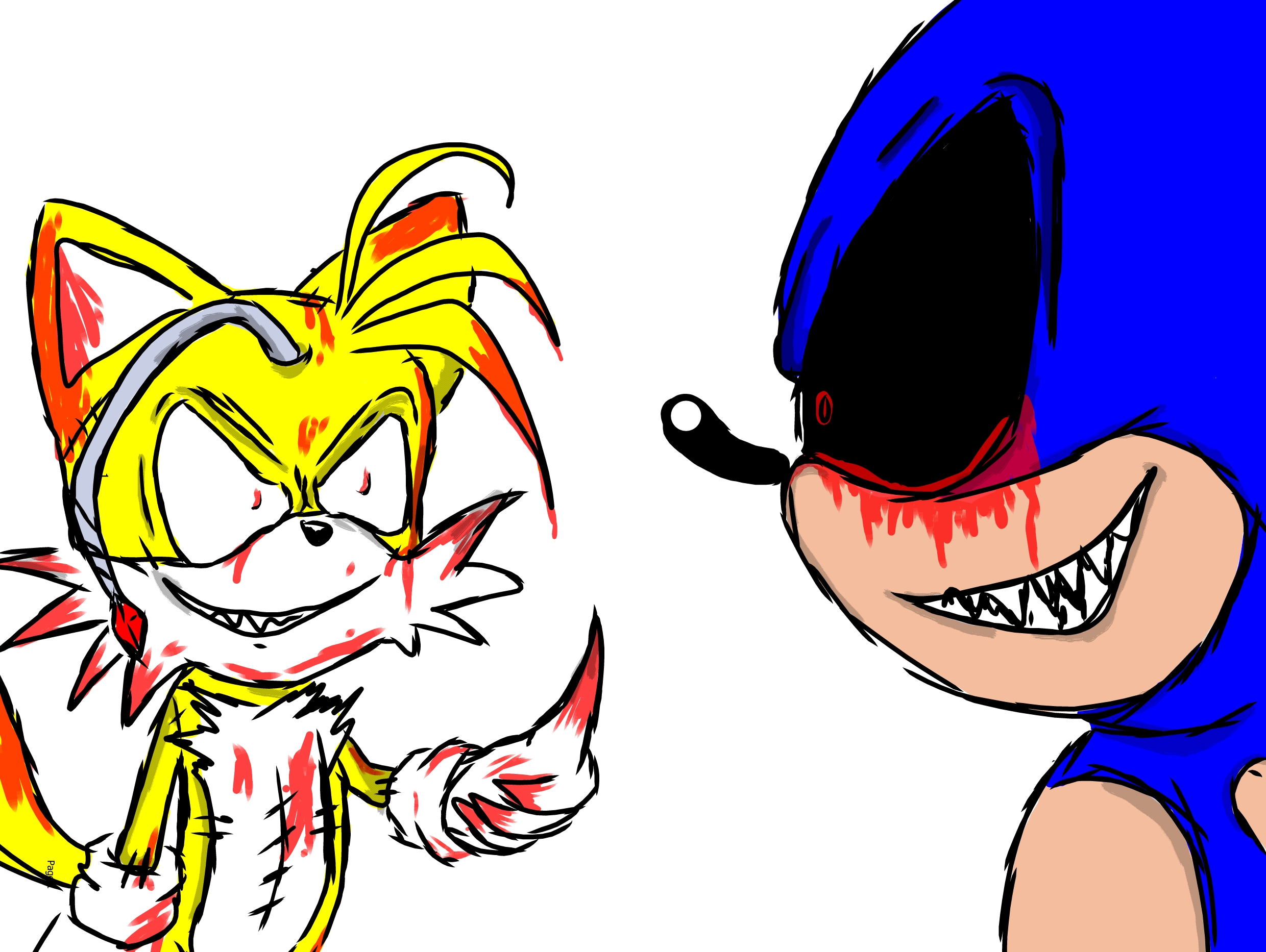 Sonic Exe Vs Tails Doll. 