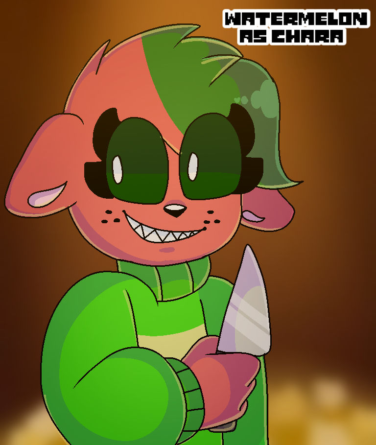 Watermelon As Chara By Watermelonthecat On DeviantArt watermelon-as-chara-by-watermelonthecat-on-deviantart