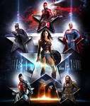 Justice League Stars Logo 3D Movie Wallpaper 2017