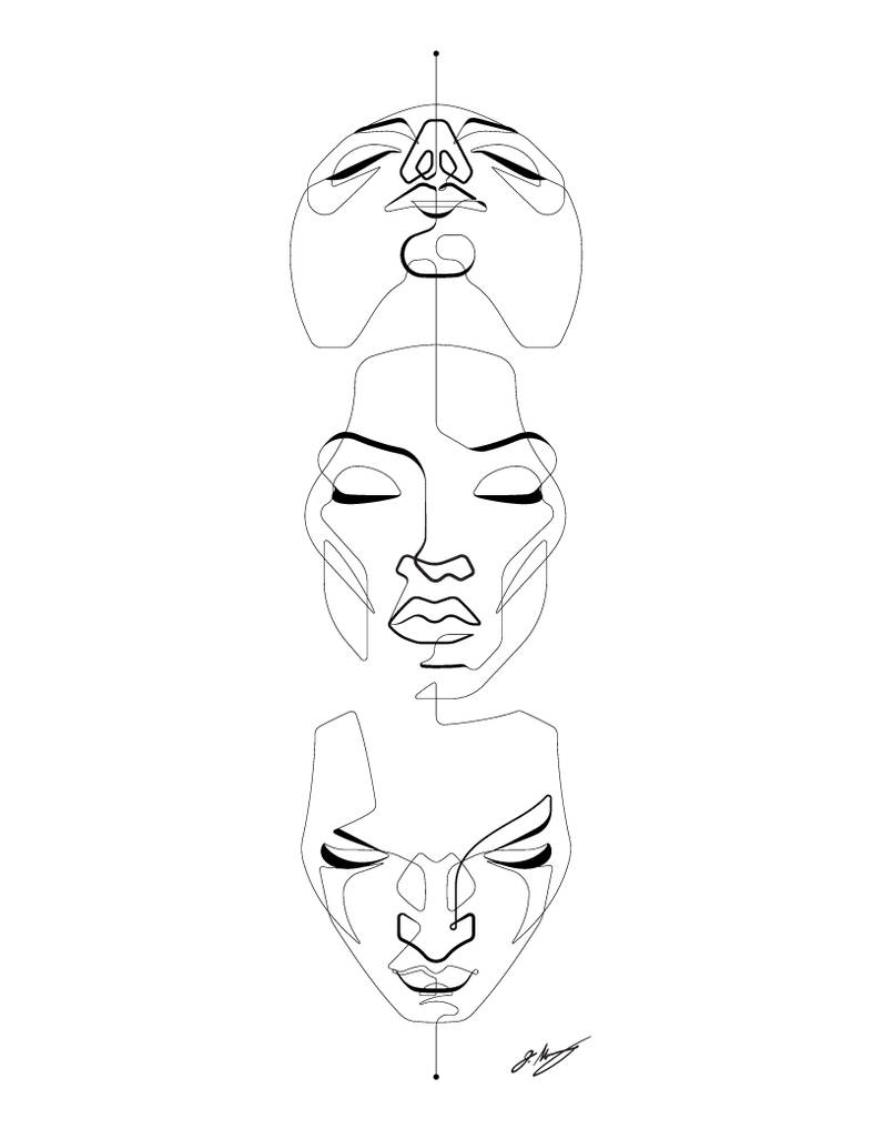 Face Study Line Art by JRMurray76 on DeviantArt