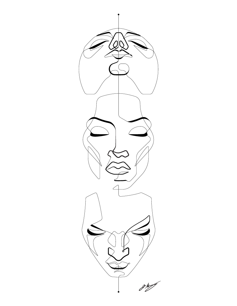 Face Study Line Art by JRMurray76 on DeviantArt