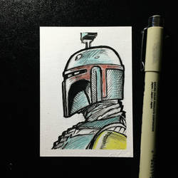 Boba Fett Sketch Card