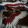 Work in progress - red feathers