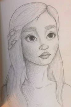 Daenerys Targaryen Disney Style Sketch