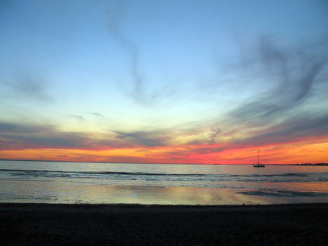 Sunset over Pirita beach