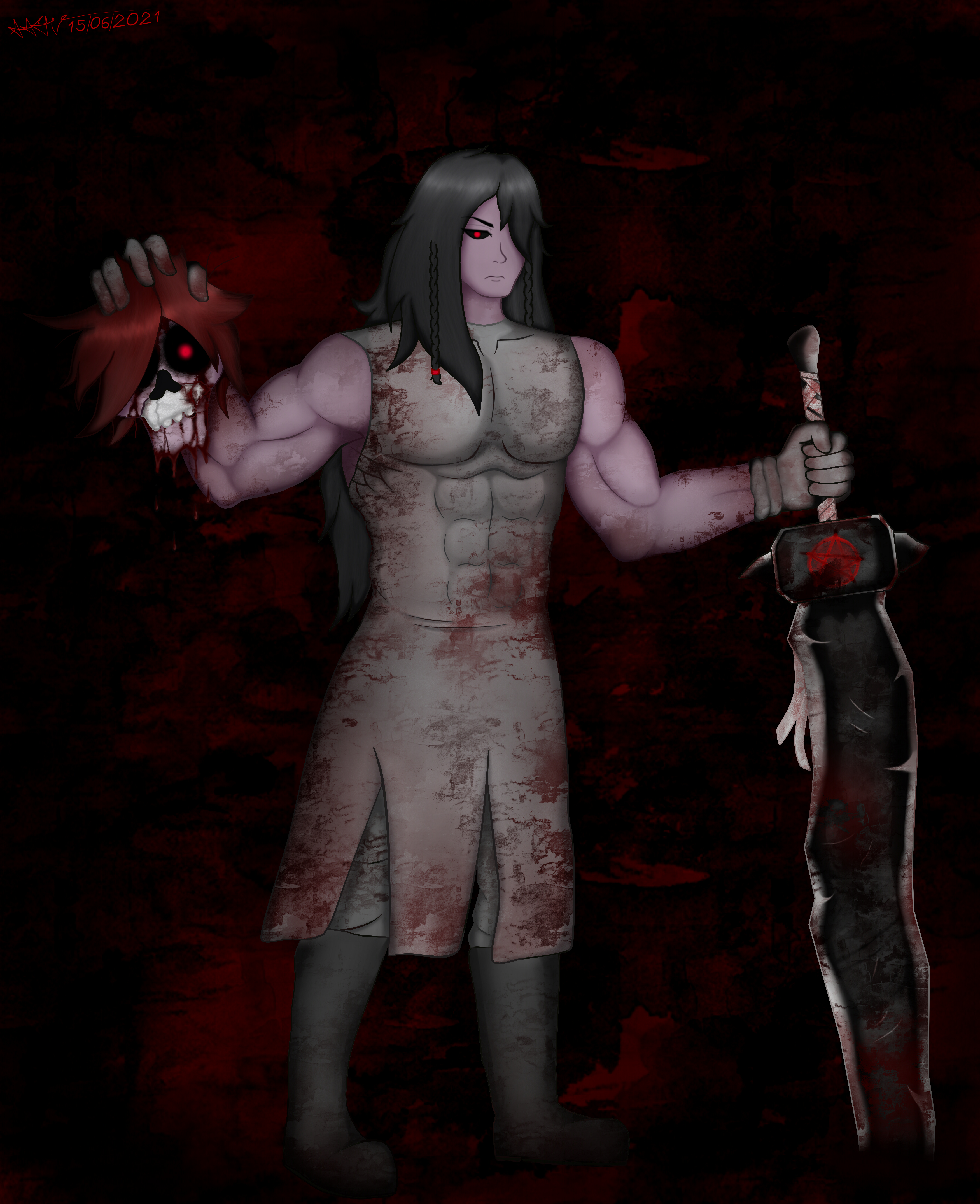 Dark Matt-Pyramid Head (no helmet) by TheMultiMaskedMan on DeviantArt