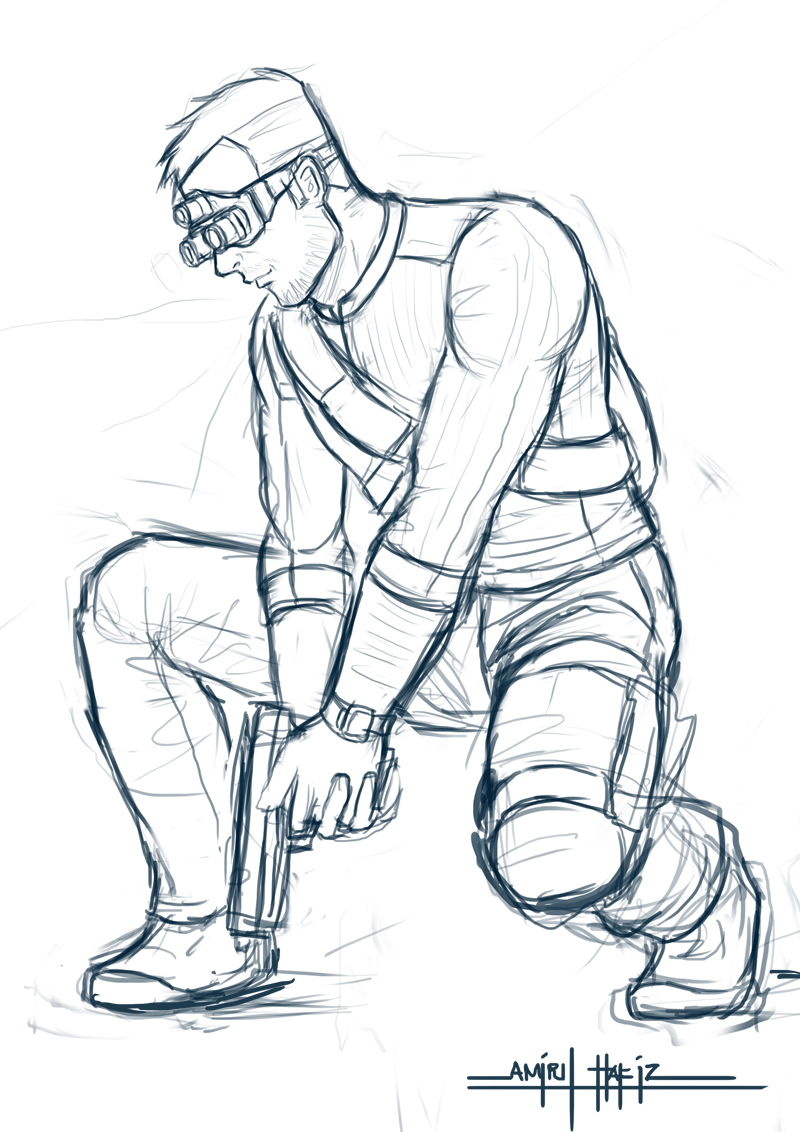 Sam Fisher Sketch By Amirulhafiz On Deviantart