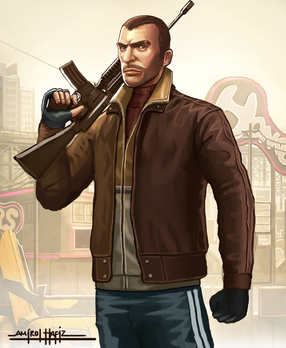 NIKO BELLIC by amirulhafiz on DeviantArt  Grand theft auto series, Grand  theft auto 4, Grand theft auto artwork