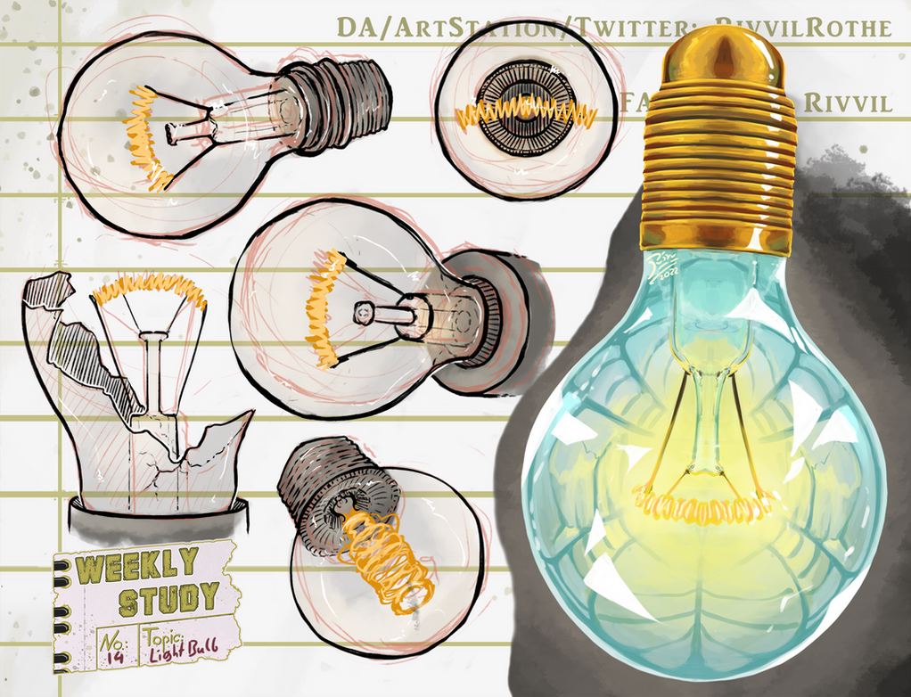 Light Bulb Gd Deviantart WeeklyStudies V3 #14 Light bulb by RivvilRothe on DeviantArt