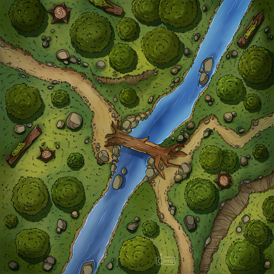 DnD Map - River Crossing by oixxo on DeviantArt