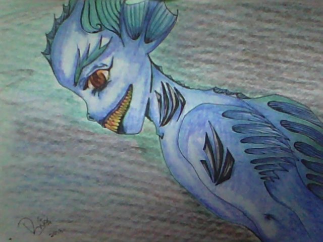 Scary Fishman Drawing by hachikitty on DeviantArt