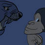 Monkey And The Lioness
