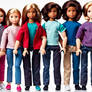 Gender Equal Teen Dolls wearing paints