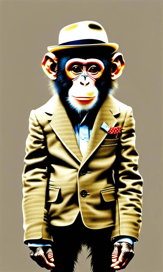 Monkey Con Ropa Monkeys In Clothes gold suit by Bookman333 on DeviantArt