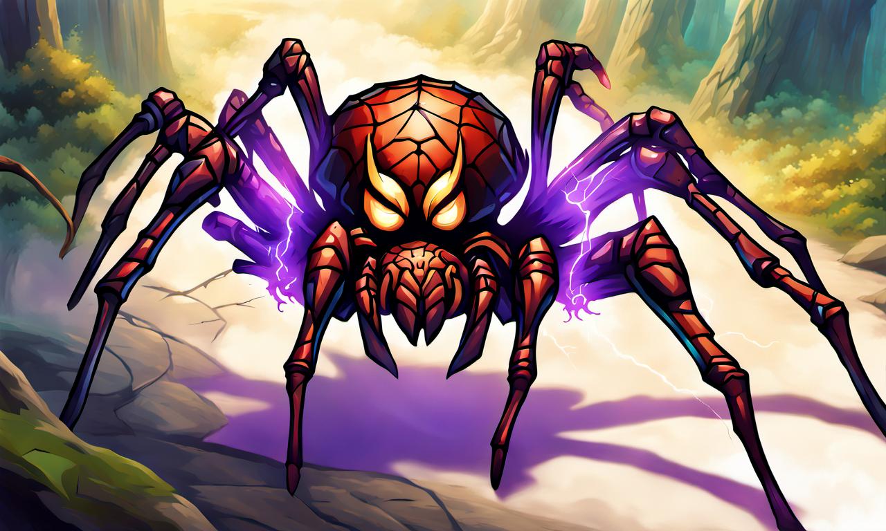 Deviantart Spider Spider With purple lighting Magic by Bookman333 on DeviantArt
