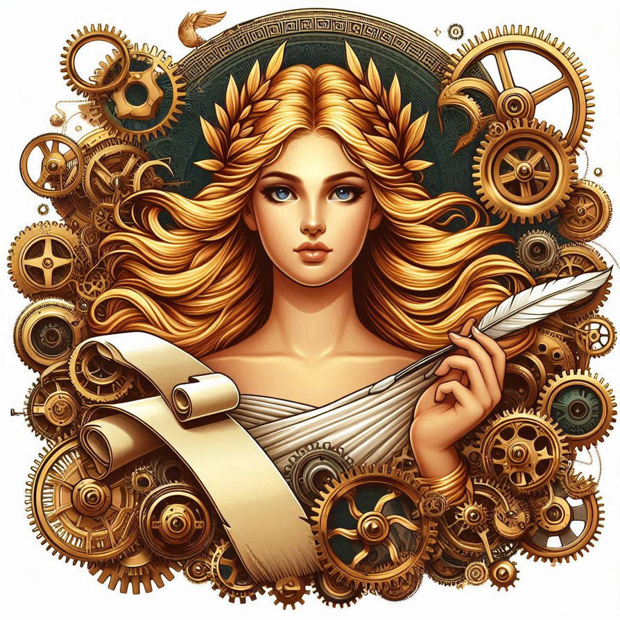 Nessya Greek Goddess of Inventing with gears by Bookman333 on DeviantArt