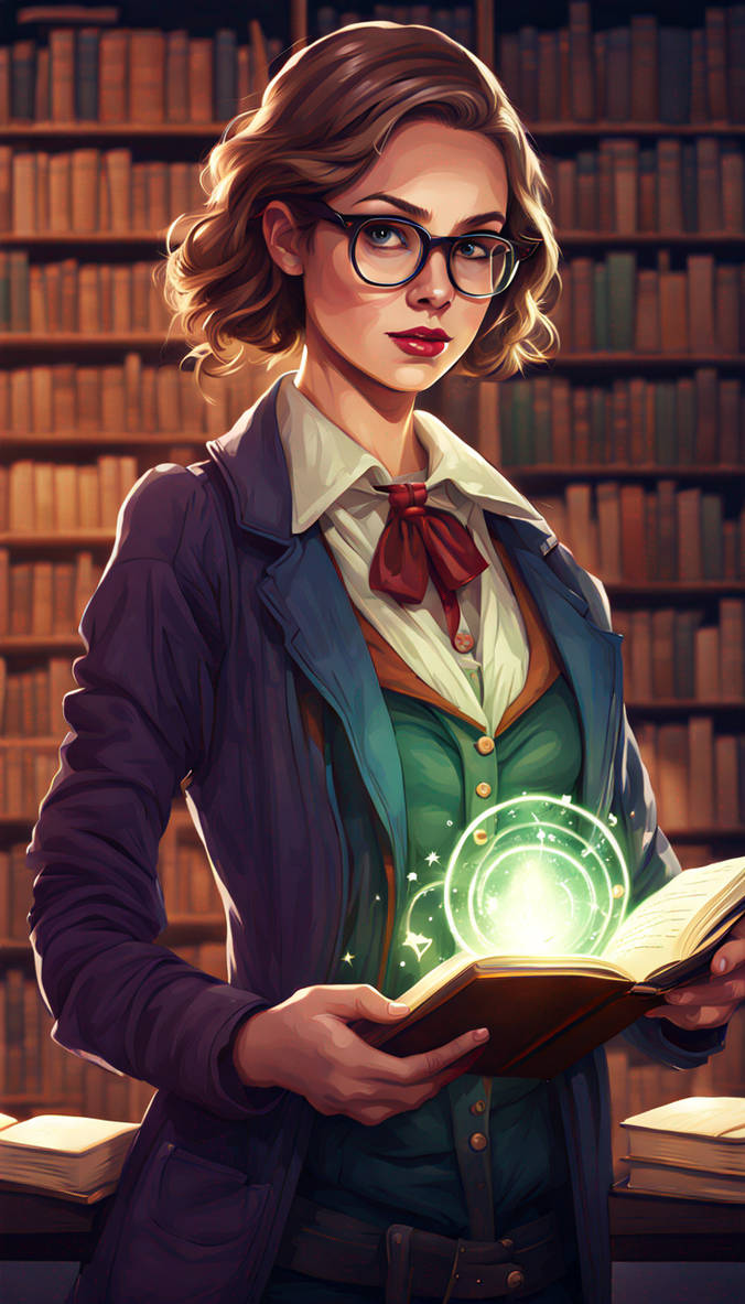 Fantasy Library Avatar Young Adult Lady Librarian Magic book by Bookman333 on DeviantArt