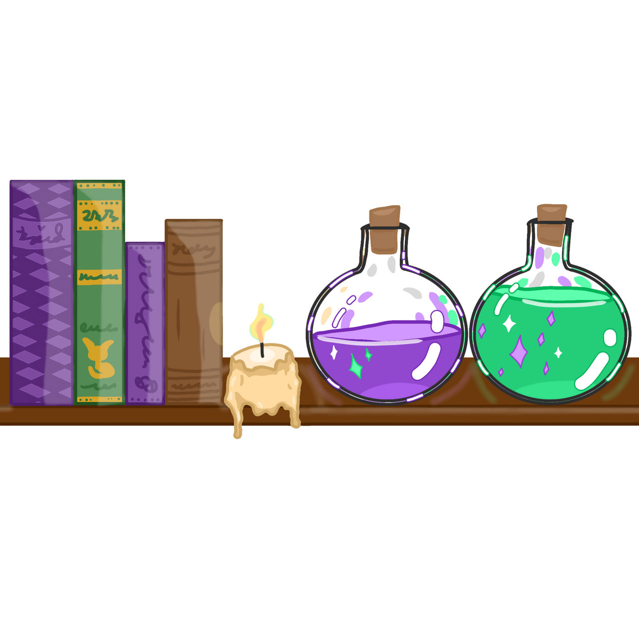 Potion Shelf by FuzzyFizzle on DeviantArt