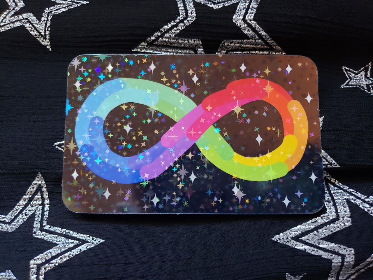 Holographic star Autism infinity symbol sticker by FuzzyFizzle on ...