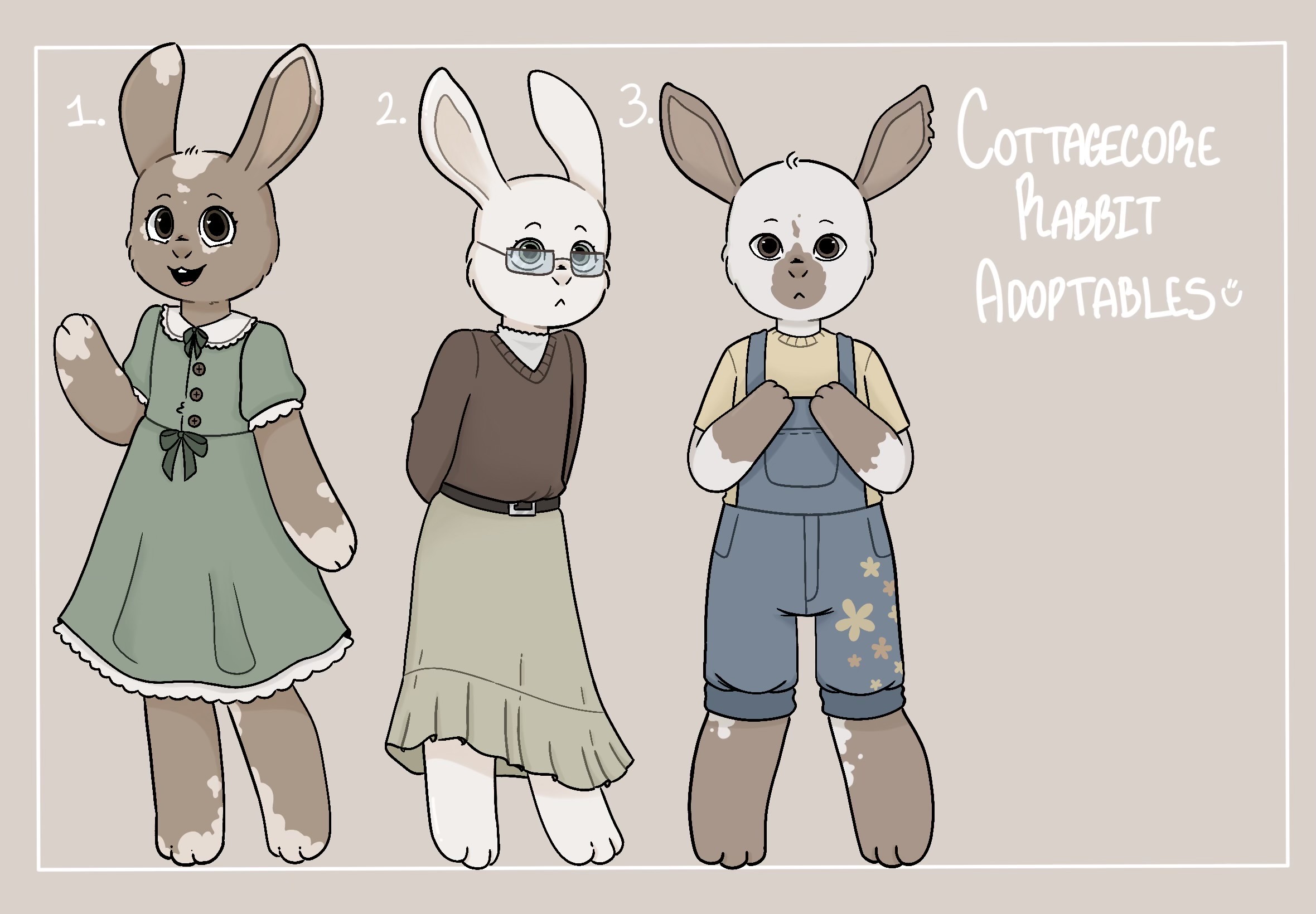 Cottagecore Rabbit Adoptables! by LovesickLovesick on DeviantArt