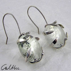 Glass and silver earrings 01