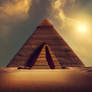 futuristic Pyramid that is looks like ancient egyp