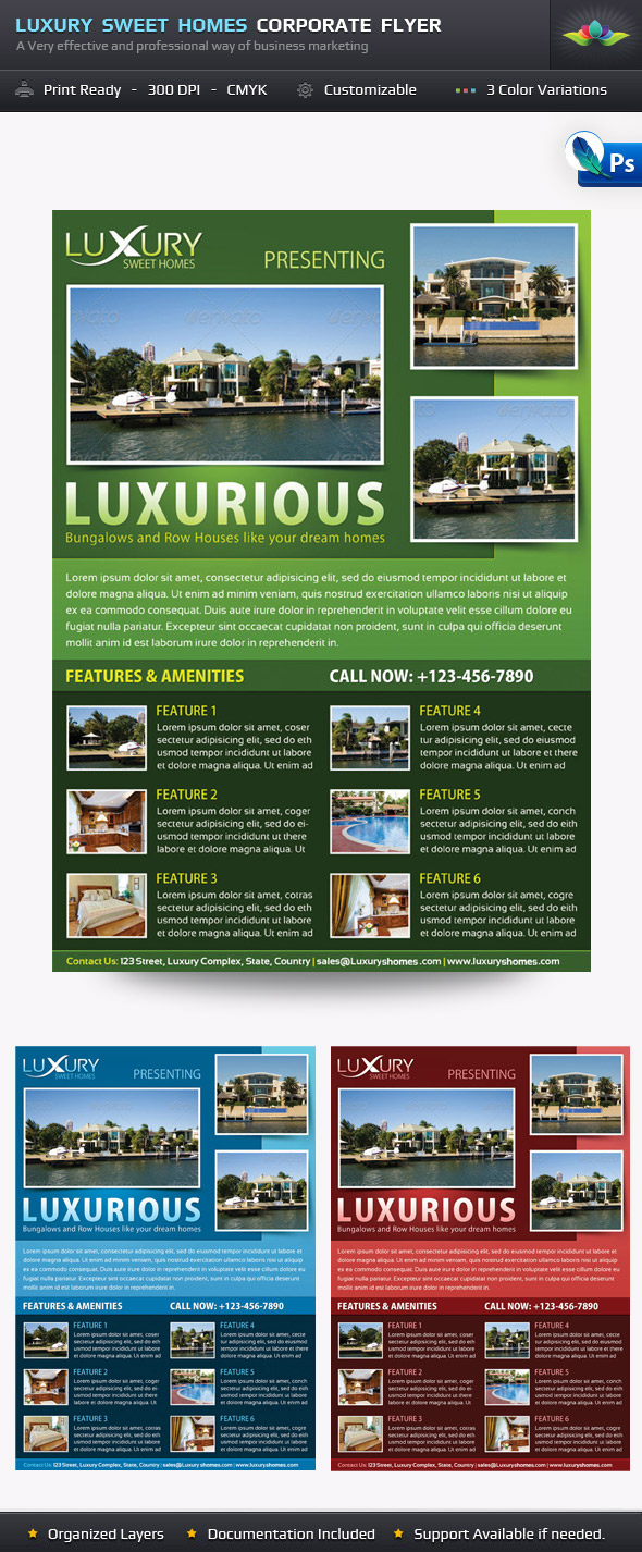 Luxury Sweet Homes Corporate Flyers