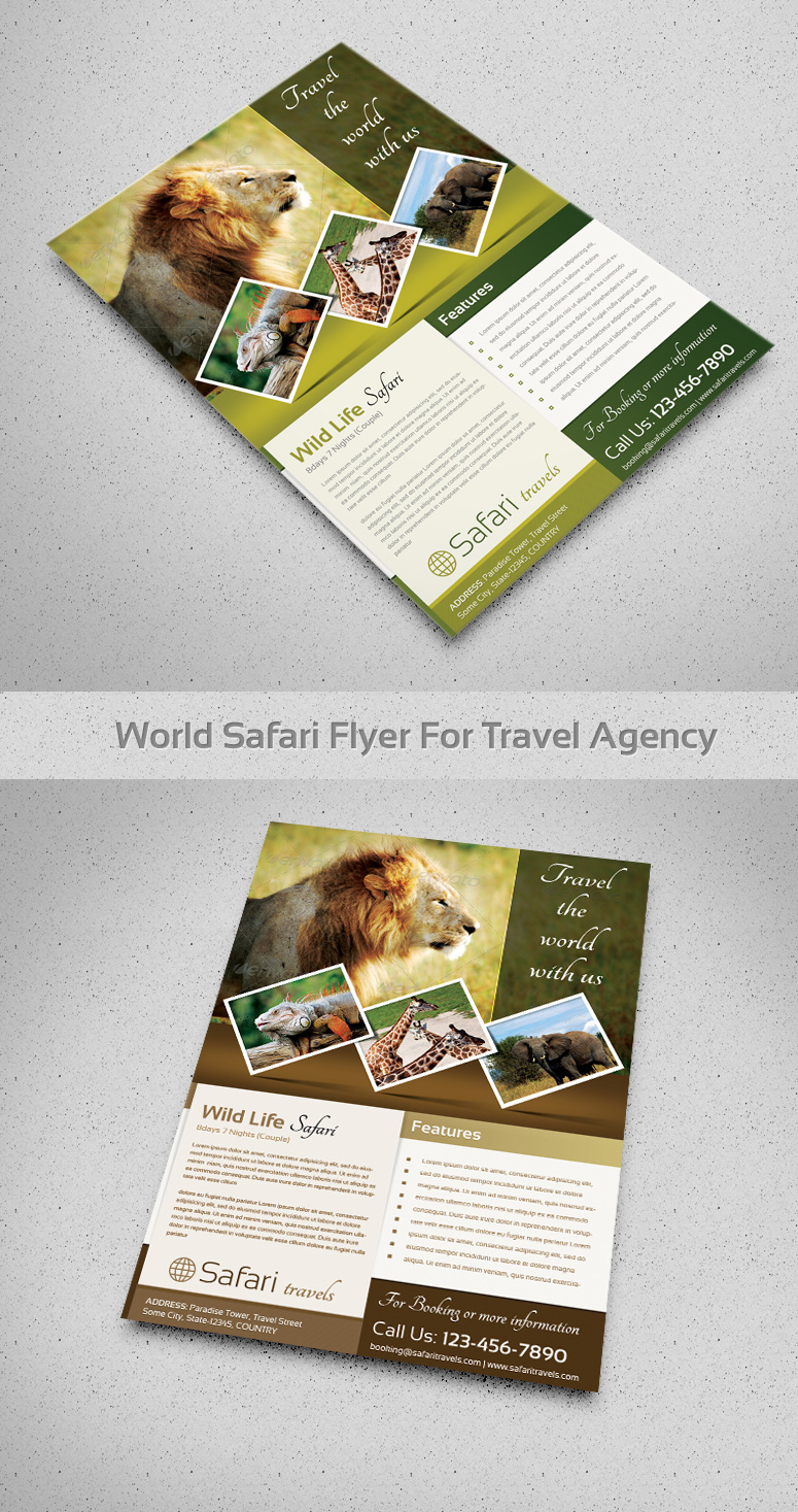 World Safari Flyer For Travel agency