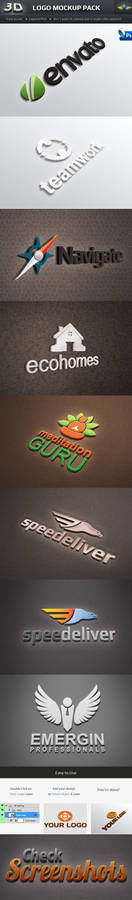 Photorealistic 3D Logo Mockup