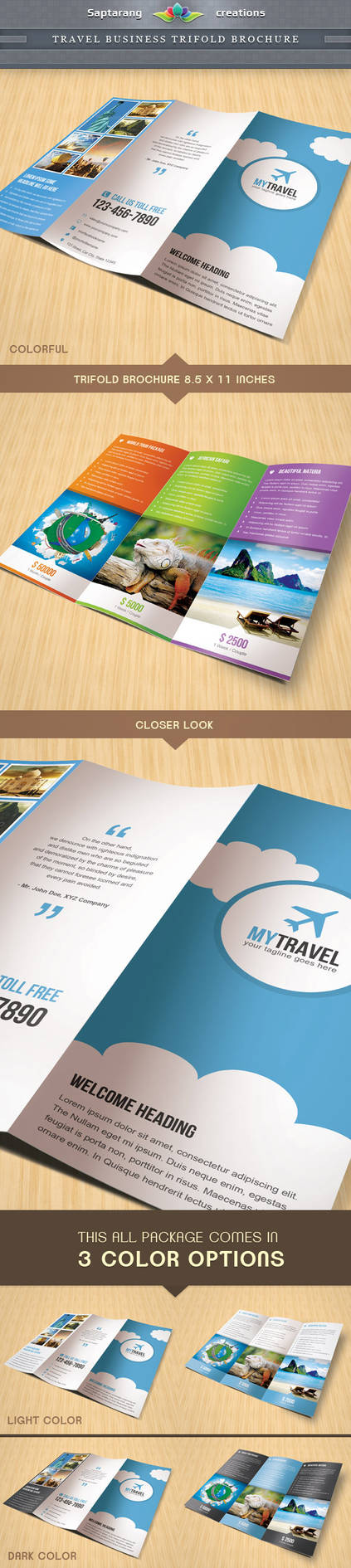 Travel Business Trifold Brochure by Saptarang