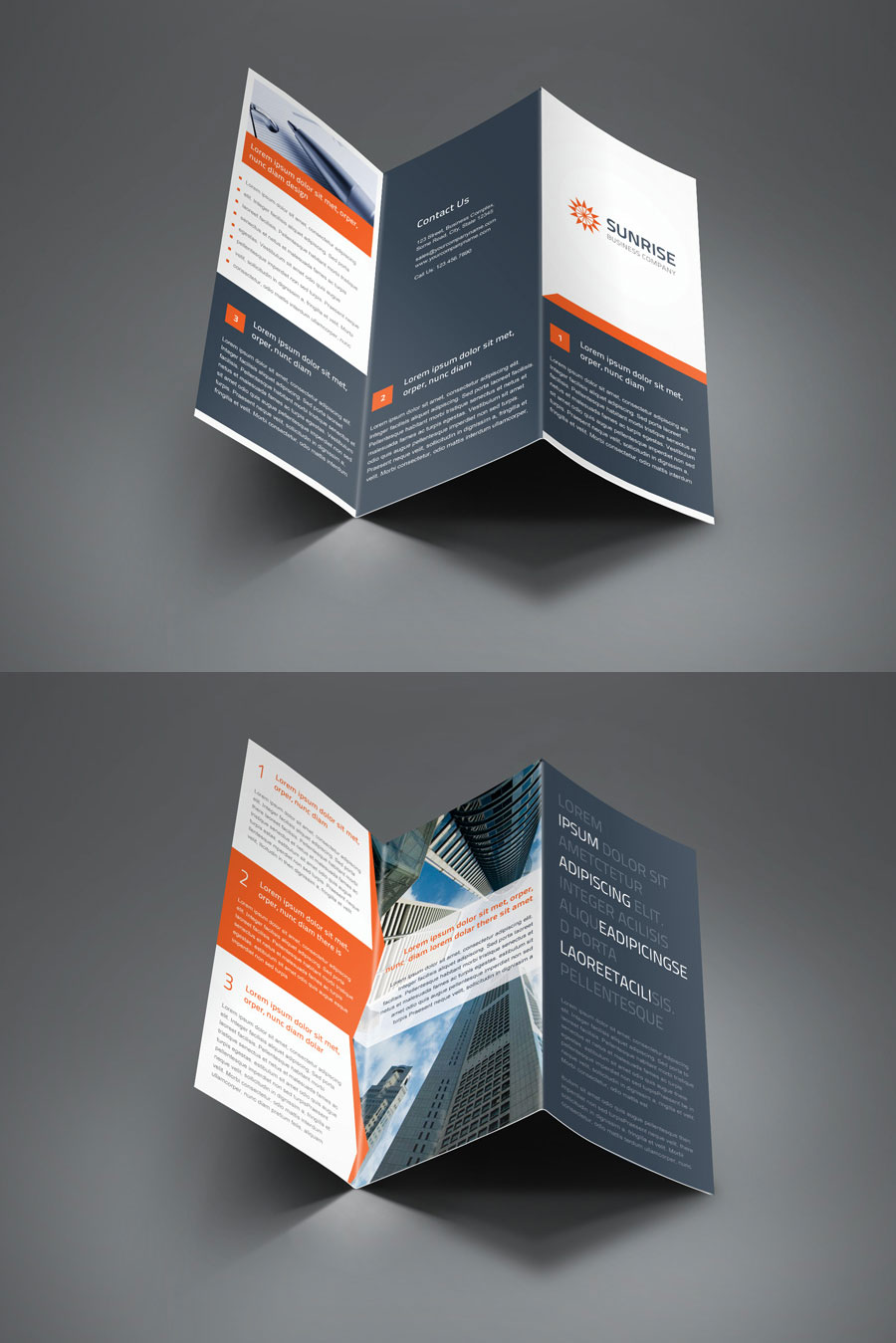 Sunrise Corporate Trifold and Z-fold Brochure