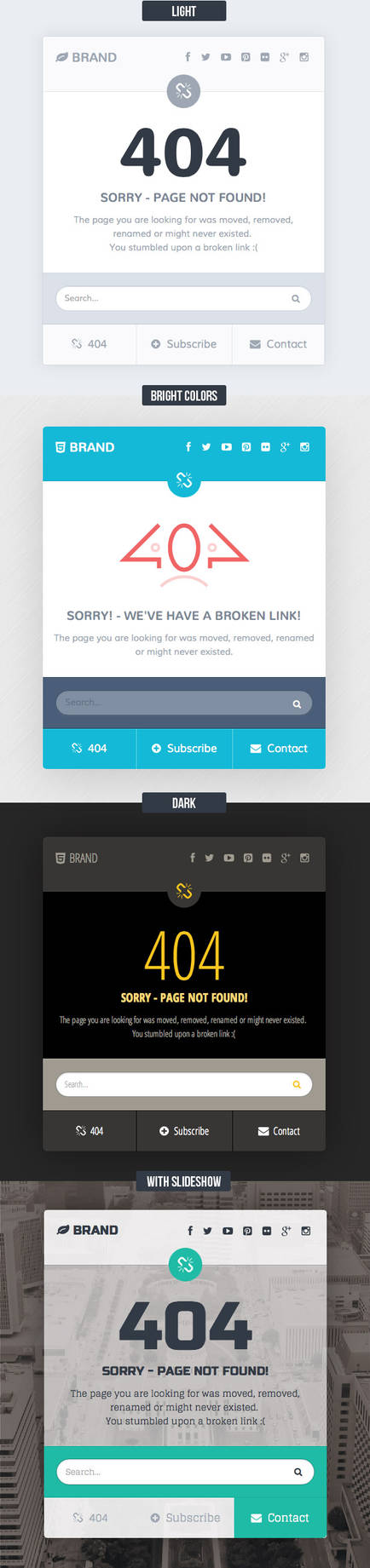 Missing - 404 Responsive Page Template by Saptarang