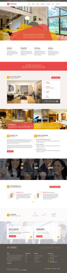 Striking Interior Design Company Template