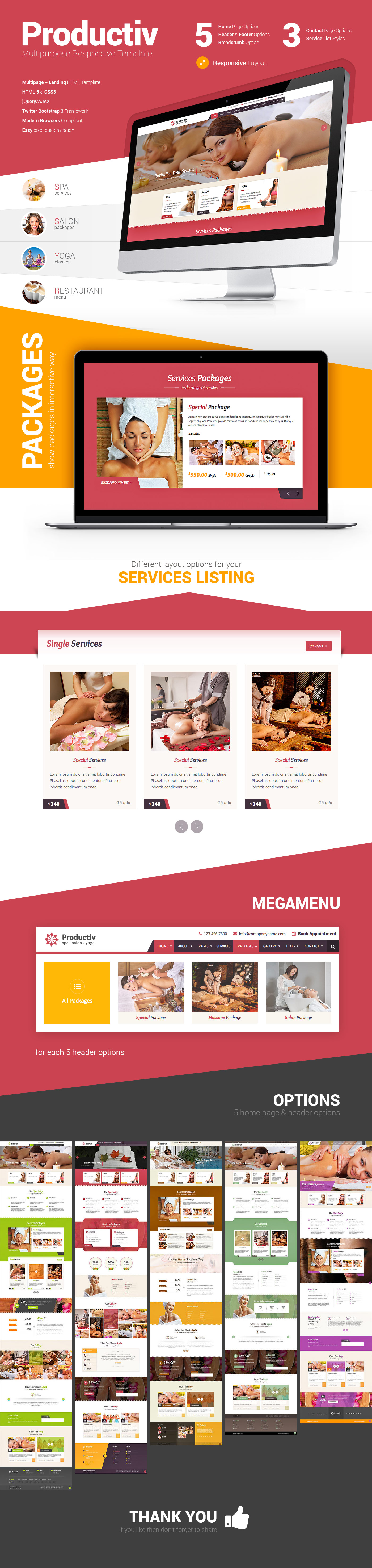 Productiv Responsive Template by Saptarang