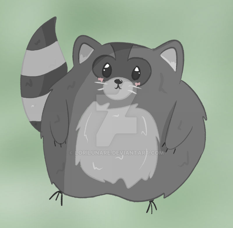 Fat Raccoon by LoriLunare on DeviantArt