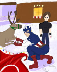 MvC3 Christmas contest Leon and Captain America by Umeki-18