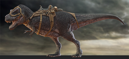 Tyrannosaurus Rex 3 Saddle for Daz3D