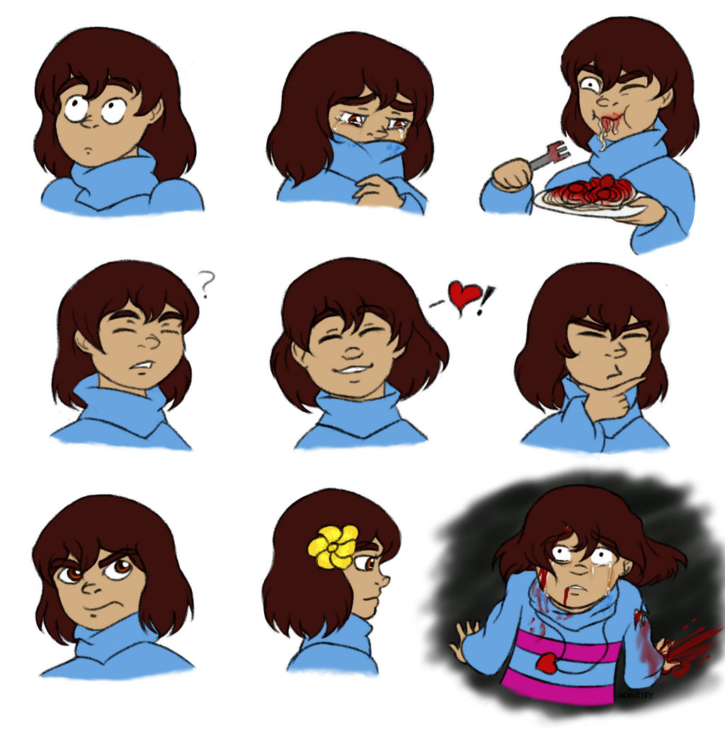 Frisk Expression Undertale: Frisk Expressions by X-I-L2048 on DeviantArt
