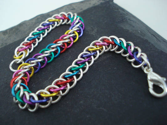 Rainbow Chainmail Bracelet