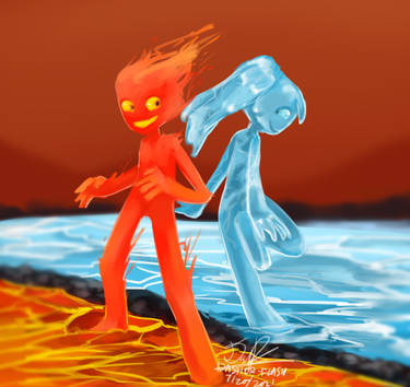 Fireboy and Watergirl by BlueGodXD on DeviantArt
