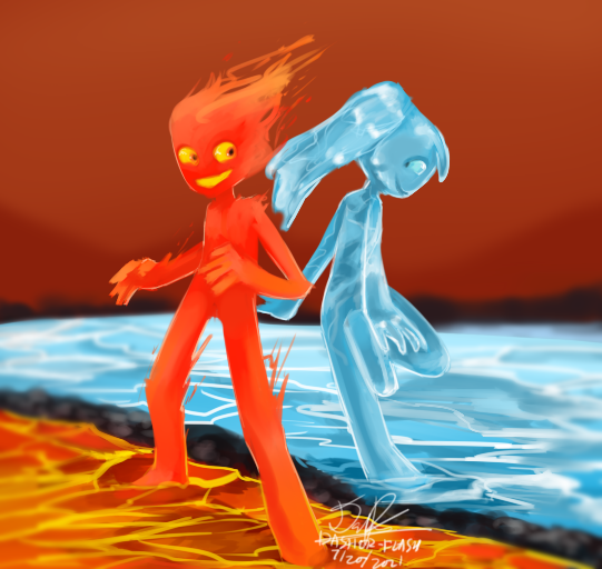 Fireboy and Watergirl by DaveyGamersLocker on Newgrounds