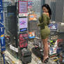 Giant Denise Milani in New York