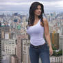 Giant Denise Milani visiting the Brazil